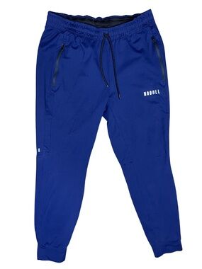 NOBULL Performance Jogger Pants Large Blue Athletic Training Zip Pocket Joggers